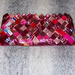 Pink Candy Wrapper Wristlet/Clutch (Used)